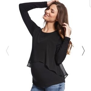 Seraphine Black Maternity/Breastfeeding top